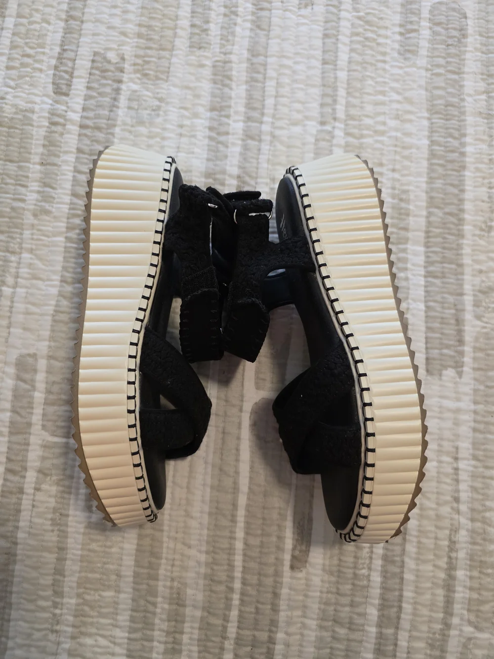 Corkys Black Strappy Velcro Sandals